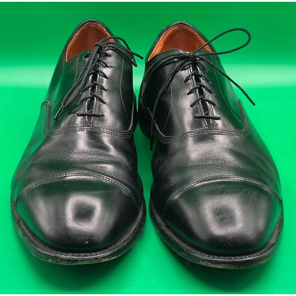 Allen Edmonds Park Avenue Black Leather Cap Toe Oxford Dress Shoes Mens 14 EEE